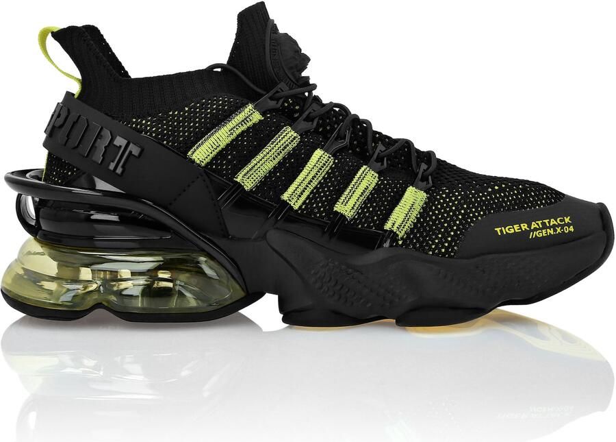 Plein Sport Sneakers laag 'Tiger' citroen zwart