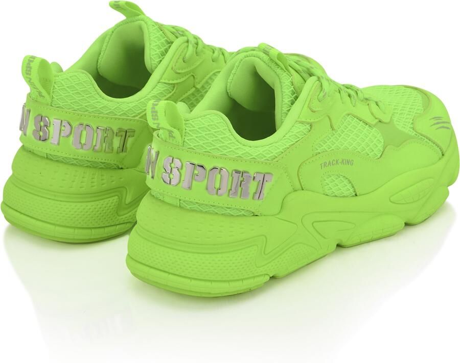 Plein Sport Sneakers laag 'Track King' limoen - Foto 5