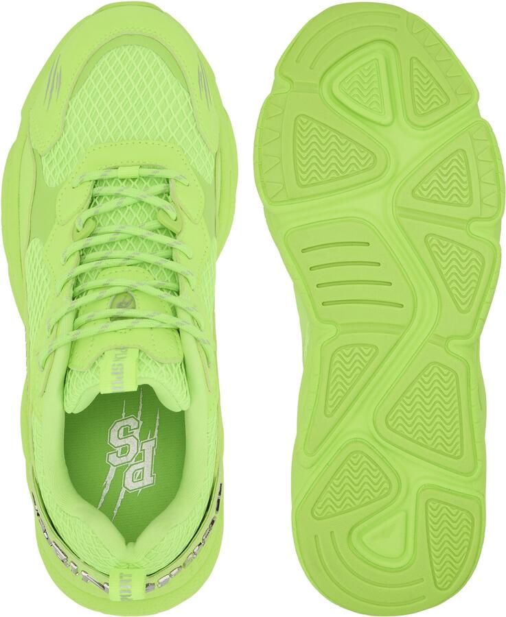 Plein Sport Sneakers laag 'Track King' limoen - Foto 4