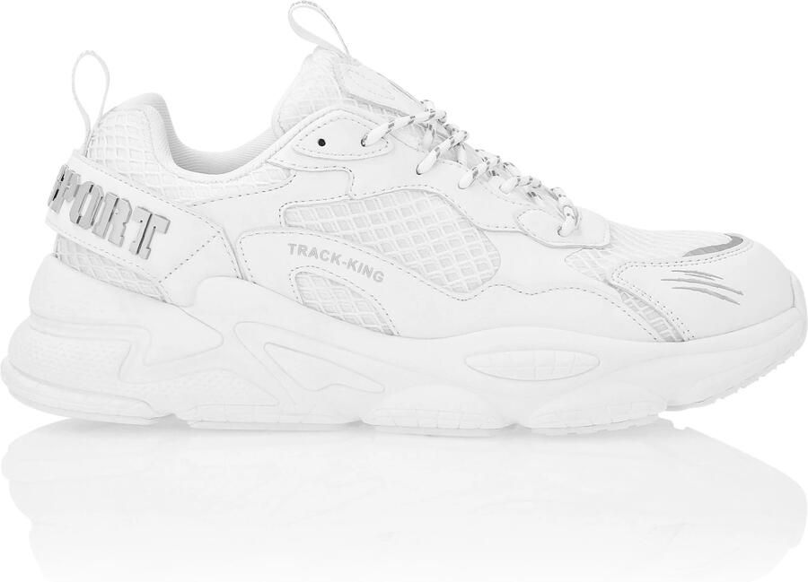 Plein Sport Sneakers laag 'Track King' zilver wit