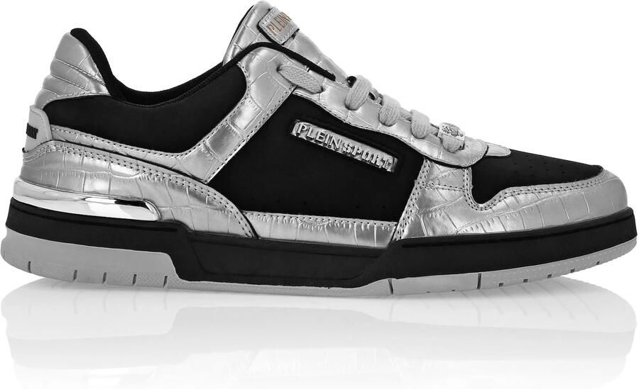 Plein Sport Sneakers laag zilvergrijs zwart