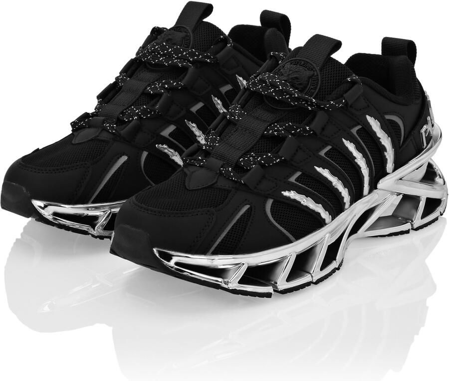 Plein Sport Sneakers laag zwart zilver - Foto 3