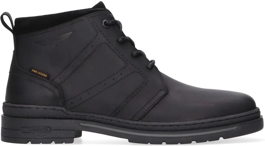 PME Legend Tarmac DB-10 leren veterboots met profielzool zwart