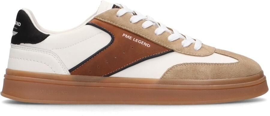 PME Legend Sneakers laag 'Hauler sneaker in leather and suede' wit