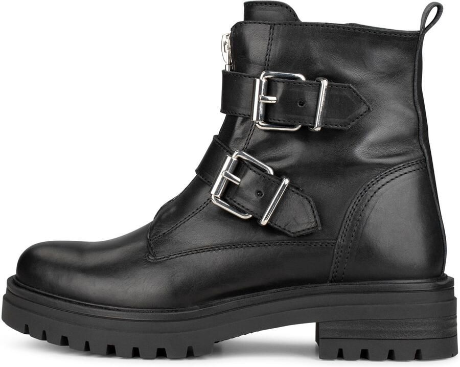 POELMAN LPMONK-69POE Zwart Leer Biker boots Dames