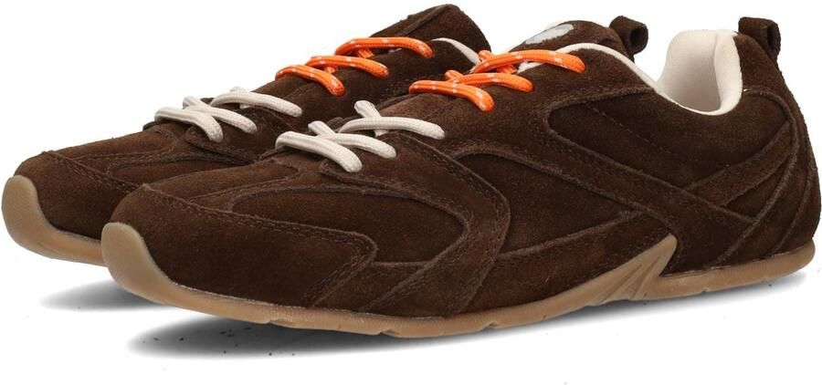 PS Poelman Jenn suède sneakers donkerbruin