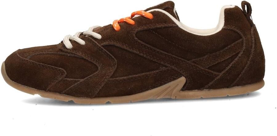 PS Poelman Jenn suède sneakers donkerbruin