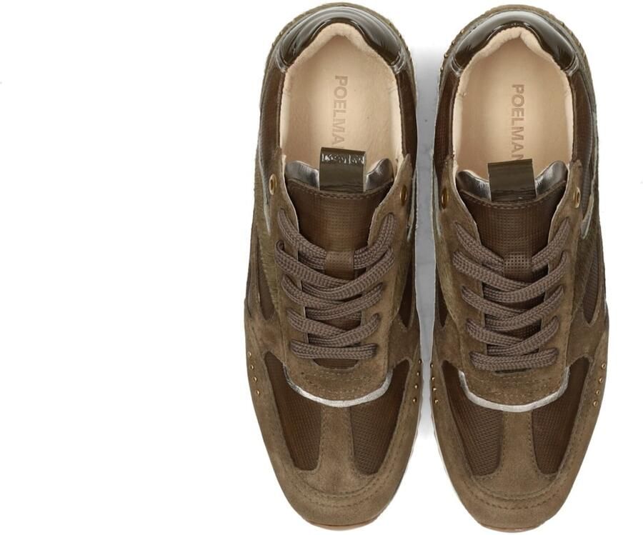 POSH by Poelman Sneakers Valeria 79 Grijs Olijfgroen - Foto 8