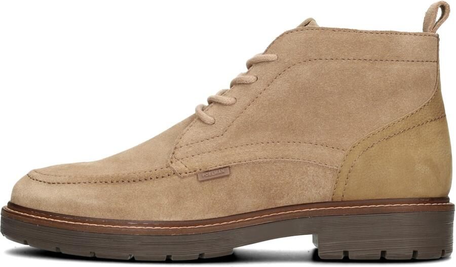 Poelman Veterboots ' NICK Herren Schnürschuhe' donkerbeige