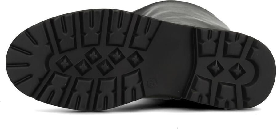 POSH by Poelman Jennifer leren laarzen met profielzool zwart - Foto 4