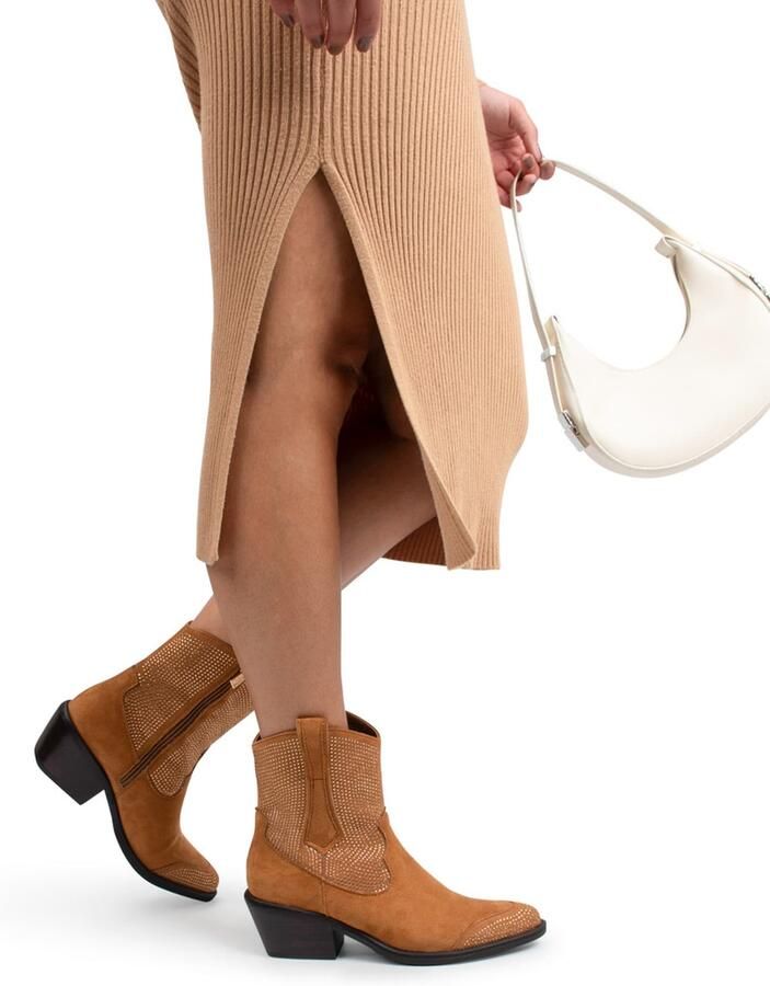 POSH by Poelman Abby cowboylaarzen met glitters cognac - Foto 4