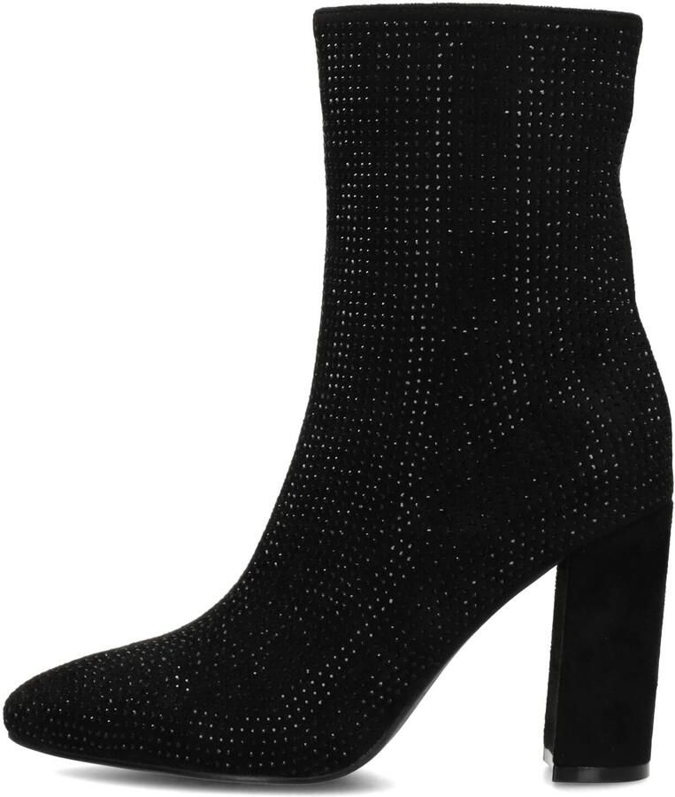POSH by Poelman POSH by Poelman Dames Enkellaarzen Zwart Synthetisch Rhinestone