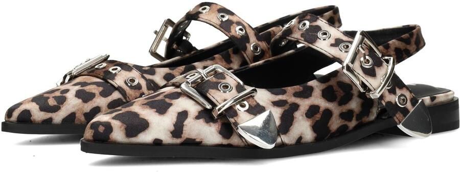 POSH by Poelman Julia slingback loafers met panterprint beige - Foto 2