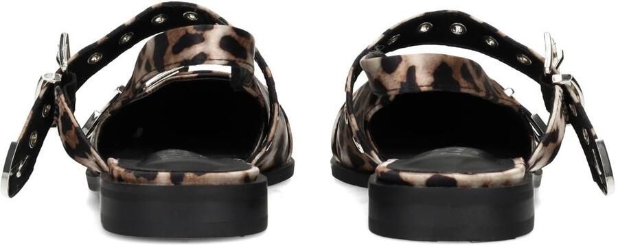 POSH by Poelman Julia slingback loafers met panterprint beige - Foto 3