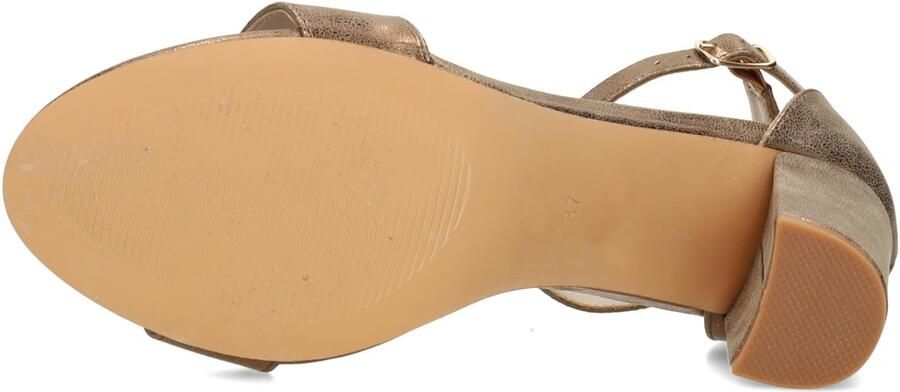 POSH by Poelman Laurie imitatieleren sandalen met blokhak brons - Foto 8