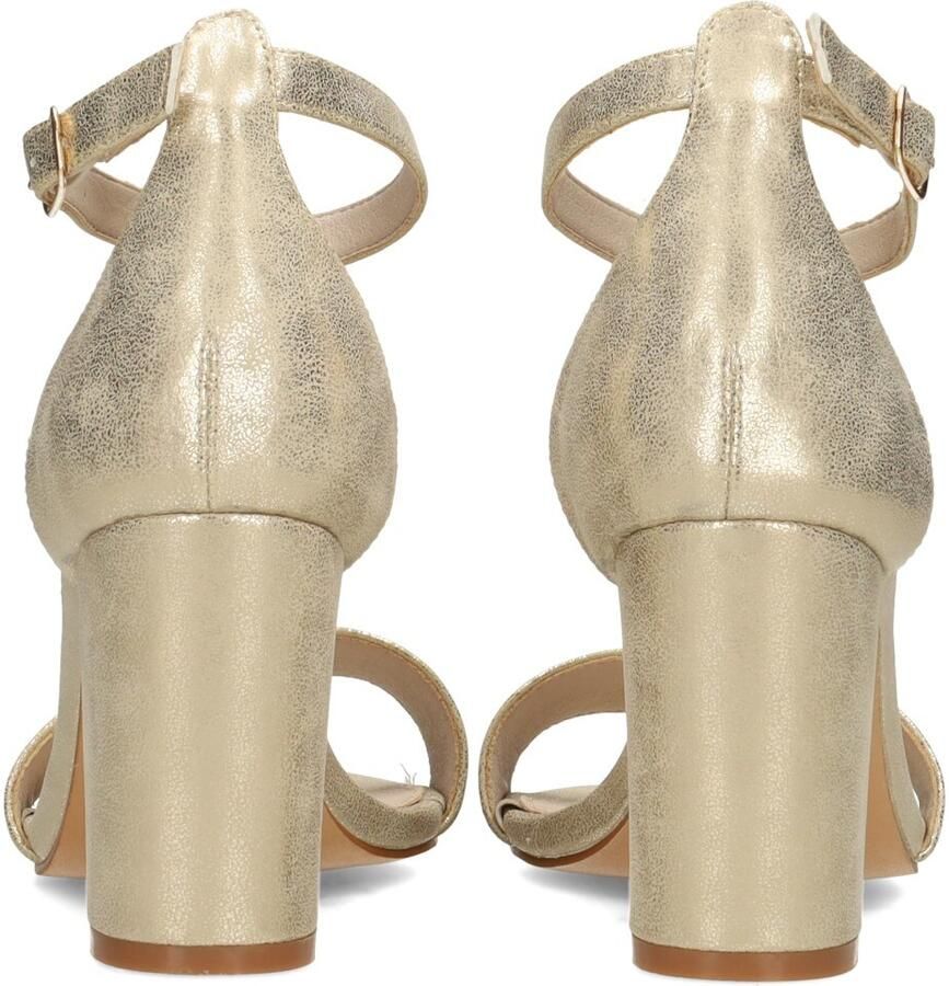 POSH by Poelman Laurie imitatieleren sandalettes met blokhak goud - Foto 5
