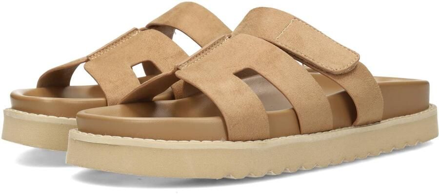 POSH by Poelman Sandalen met riem 'SCOTTIE' donkerbeige - Foto 6