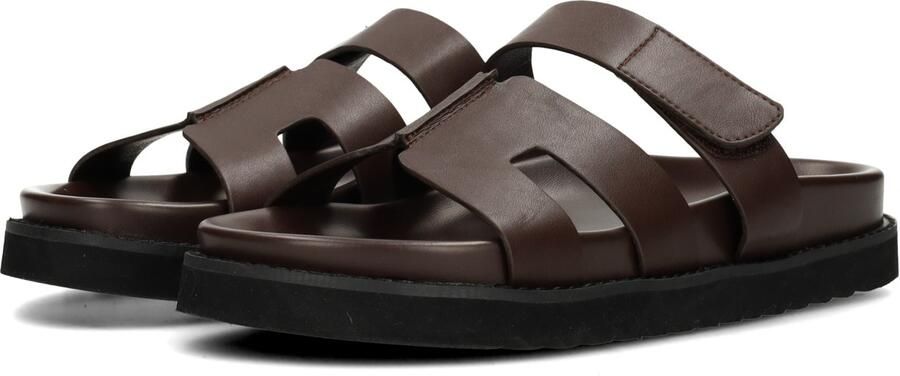 POSH by Poelman Sandalen met riem 'SCOTTIE' donkerbruin - Foto 2