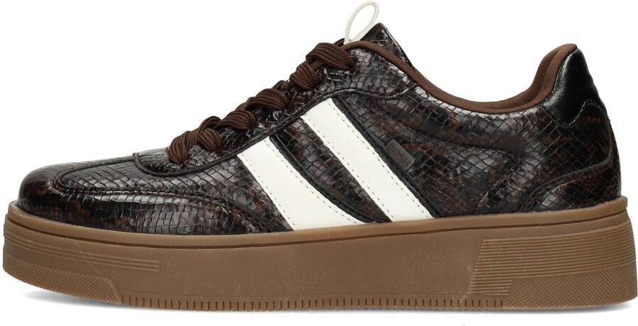 POSH by Poelman LILLY Dames Sneakers Donker bruin