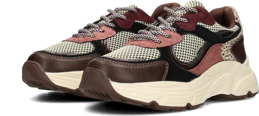 POSH by Poelman ANGY Dames Sneakers Bordeaux met taupe combi - Foto 7