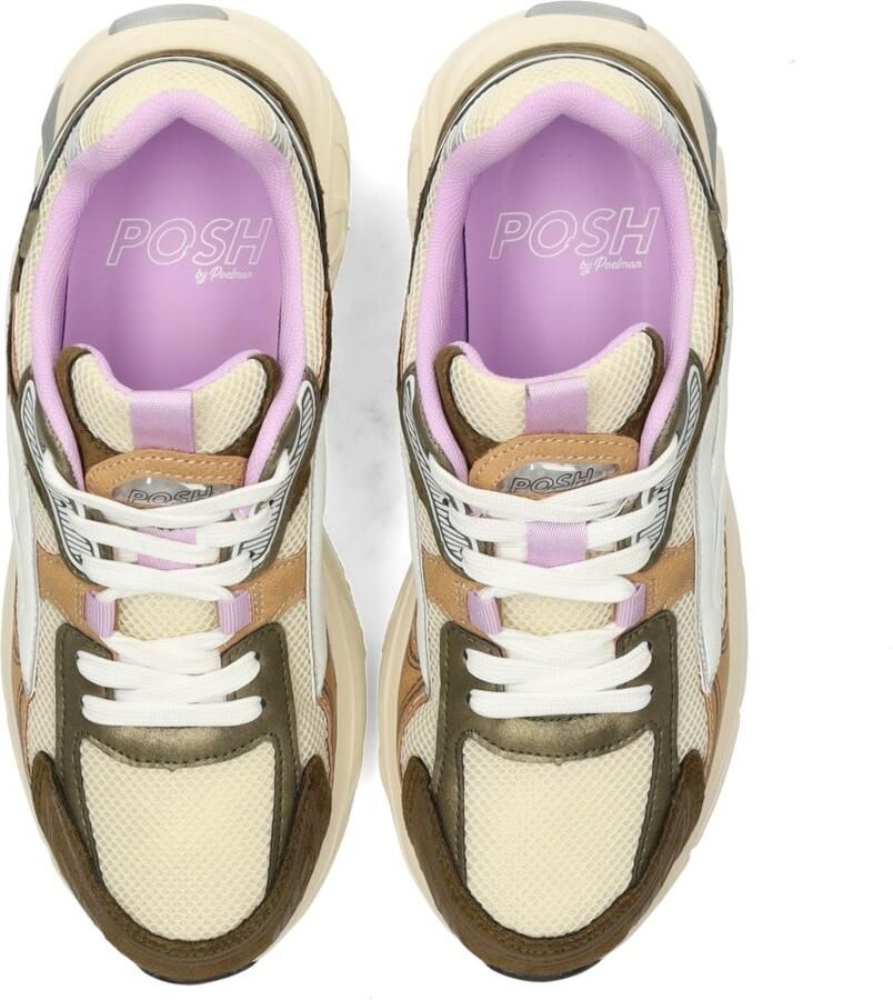 POSH by Poelman GINNY Dames Sneakers Beige met combinatie - Foto 4