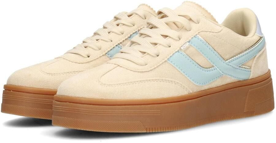 POSH by Poelman GEORGIA Dames Sneakers Beige met mint combinatie - Foto 3