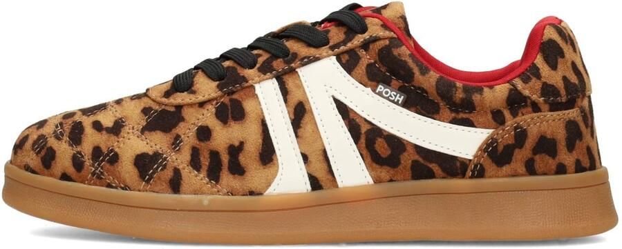 POSH by Poelman Sneakers laag 'Kaia' bruin donkerbruin zwart wit - Foto 6