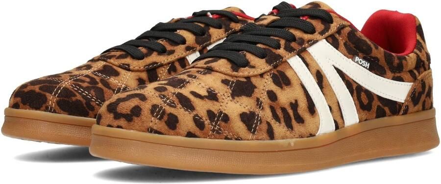 POSH by Poelman Sneakers laag 'Kaia' bruin donkerbruin zwart wit - Foto 7