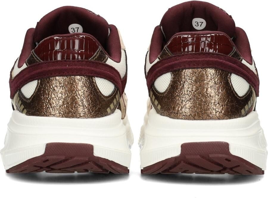 POSH by Poelman Lise chunky imitatieleren sneakers bordeaux wit - Foto 4