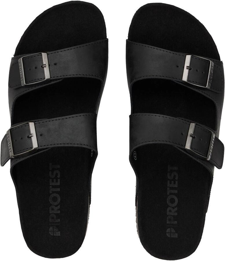 Protest PRTMikal Slippers Heren Brede banden Gesp Zwart True Black - Foto 2