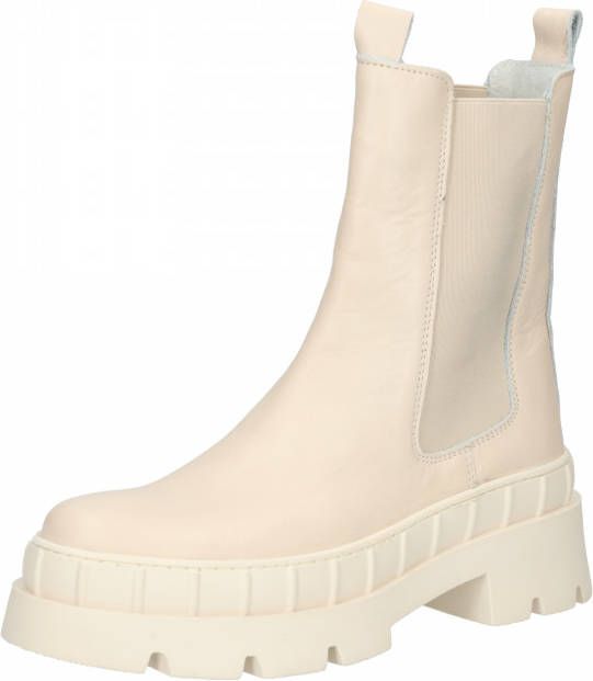 PS Poelman Nora leren chelsea boots off white - Schoenen.nl