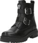 POELMAN LPMONK-69POE Zwart Leer Biker boots Dames - Thumbnail 2