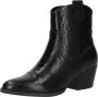 POSH by Poelman JESSIE Dames Enkellaarzen Zwart met slangenprint - Thumbnail 4