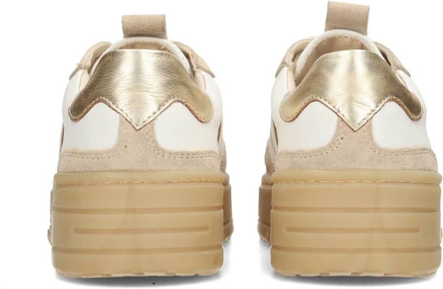 PS Poelman Sneakers laag 'ANEMONE' beige goud wit - Foto 5