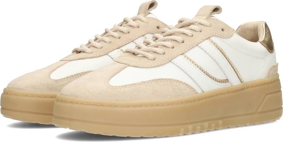 PS Poelman Sneakers laag 'ANEMONE' beige goud wit - Foto 7