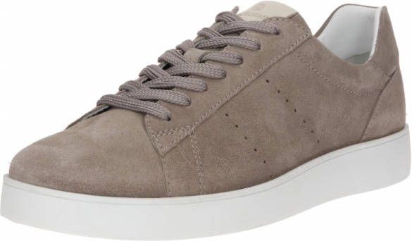 PS Poelman Heren BARI Lage Licht Grijze Suède Leren Sneakers met Witte Zool met vetersluiting Licht Grijs - Foto 2