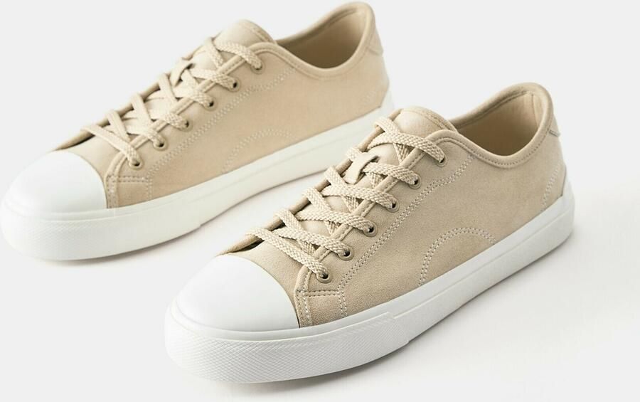 Pull&Bear Sneakers laag 'BAMBA' beige - Foto 3