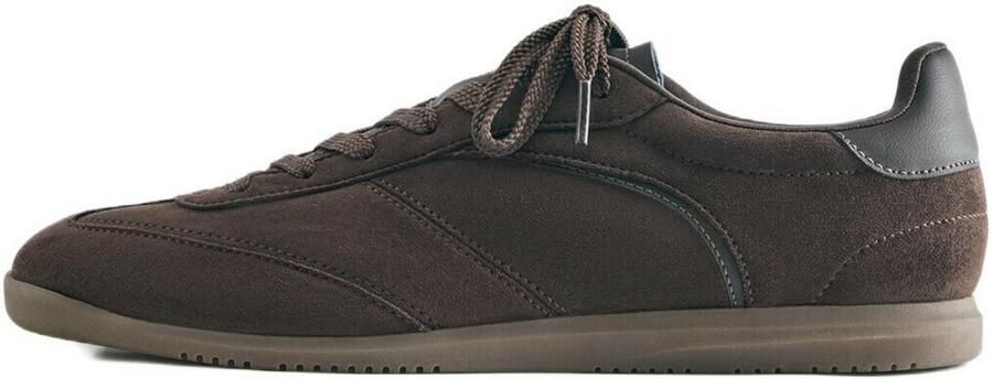 Pull&Bear Sneakers laag donkerbruin