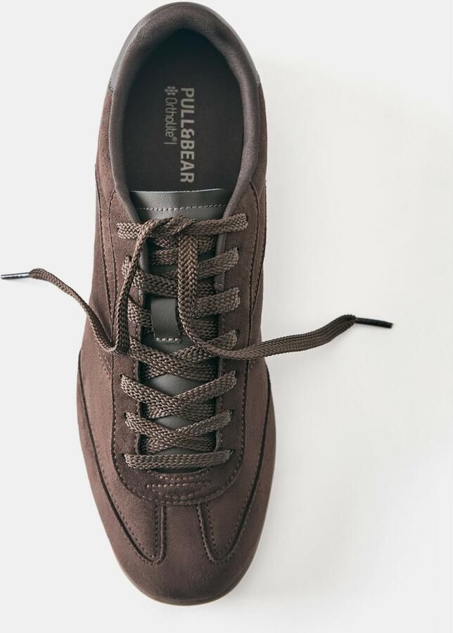 Pull&Bear Sneakers laag donkerbruin - Foto 3