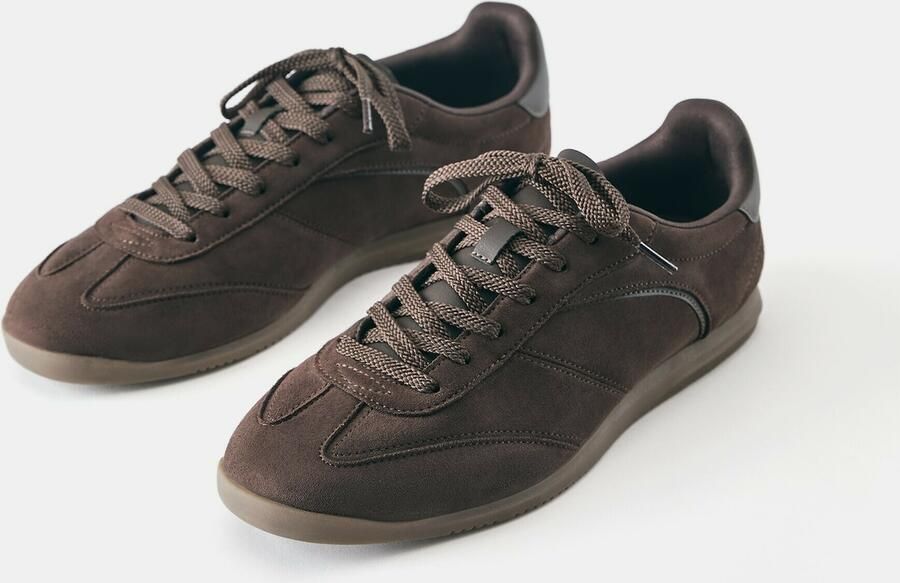 Pull&Bear Sneakers laag donkerbruin - Foto 4