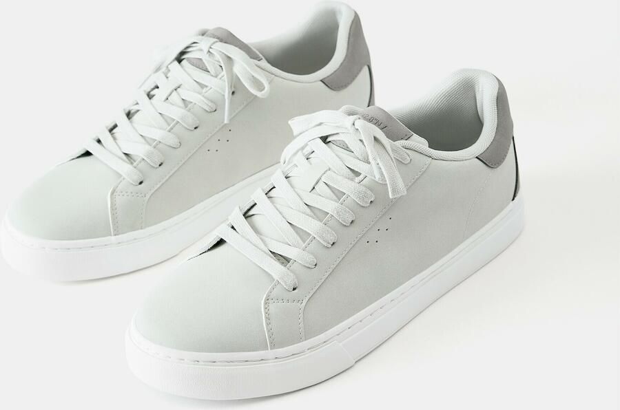Pull&Bear Sneakers laag lichtgrijs donkergrijs - Foto 3