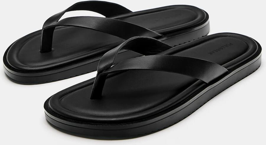 Pull&Bear Teenslippers zwart - Foto 4