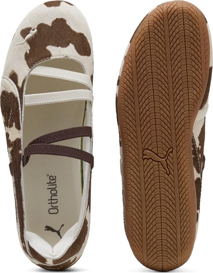 PUMA Ballerina met riempjes 'Speedcat' ecru chocoladebruin - Foto 4