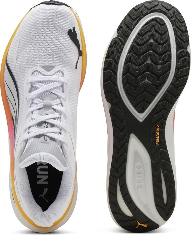 PUMA Electrify NITRO 4 hardloopschoenen heren 310789 24 White Poison Pink Sun Stream - Foto 5