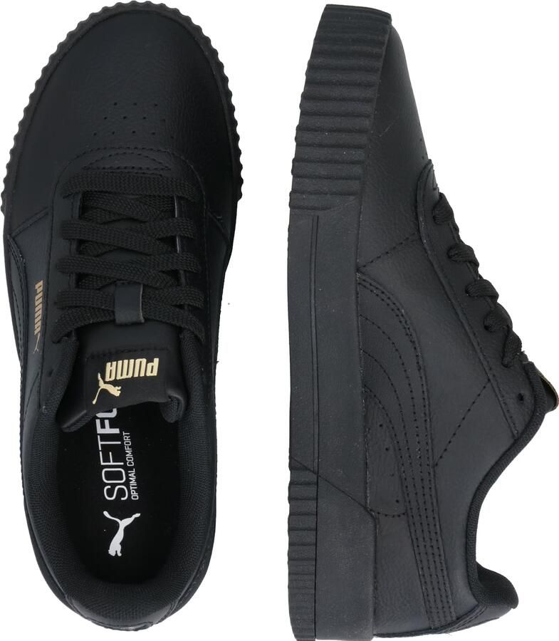 PUMA Carina L leren damessneakerschoenen 370325 08 Zwart-goud - Foto 5