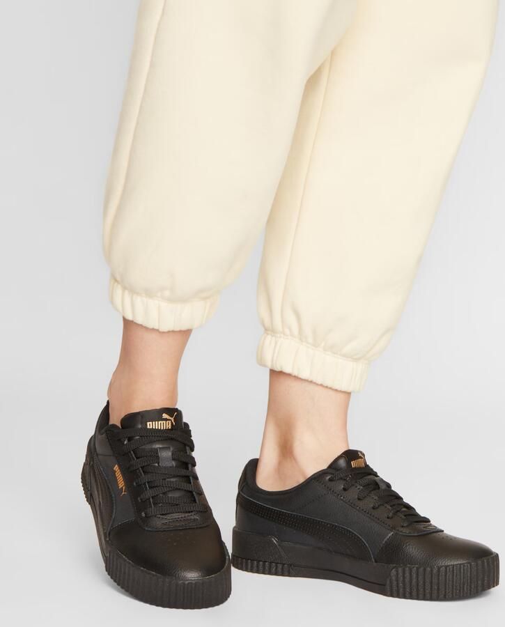 PUMA Carina L leren damessneakerschoenen 370325 08 Zwart-goud - Foto 6