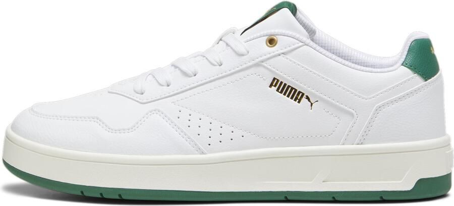 Puma Klassieke Court Sneaker met Groene en Gouden Accenten White - Foto 9