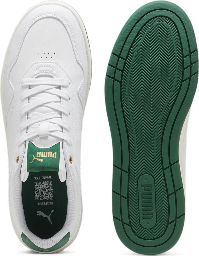 Puma Klassieke Court Sneaker met Groene en Gouden Accenten White - Foto 10