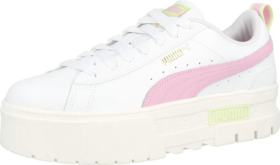 Puma Mayze leren sneakers Lth plateauzool wit roze - Foto 4