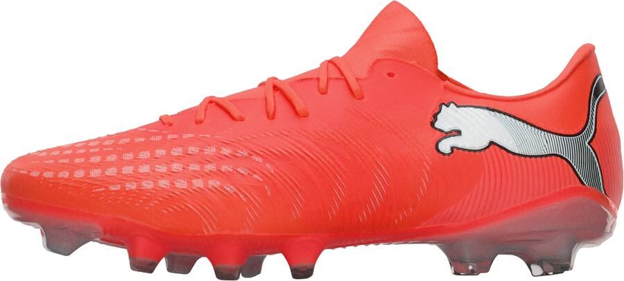 PUMA Voetbalschoen 'Future 9 Match Fusion' zilvergrijs neonrood zwart - Foto 3
